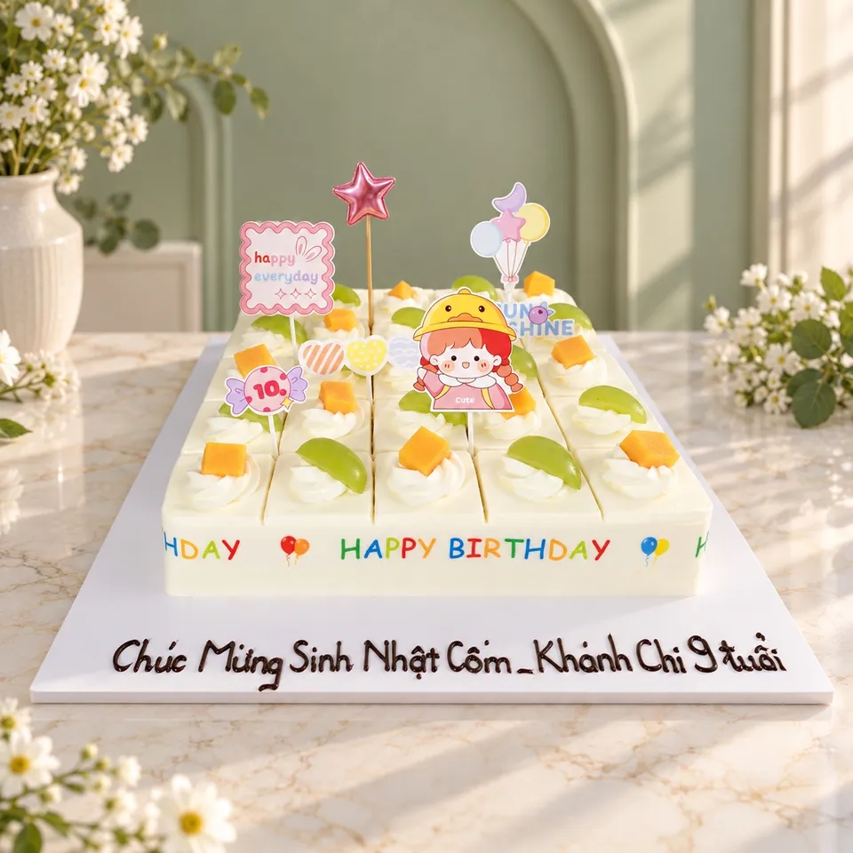 Bánh sinh nhật bé dạng khay