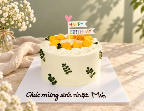 Bánh kem xoài lá xanh