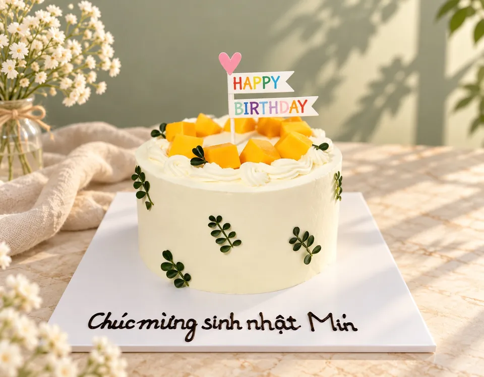 Bánh kem xoài lá xanh
