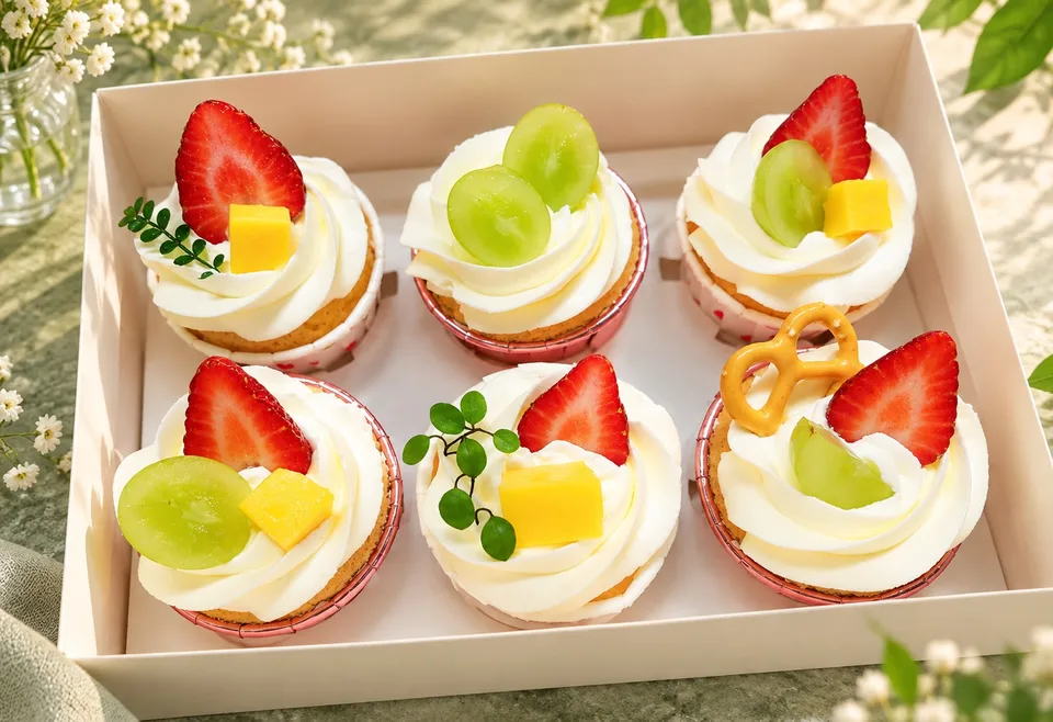 Set 6 cupcake trái cây