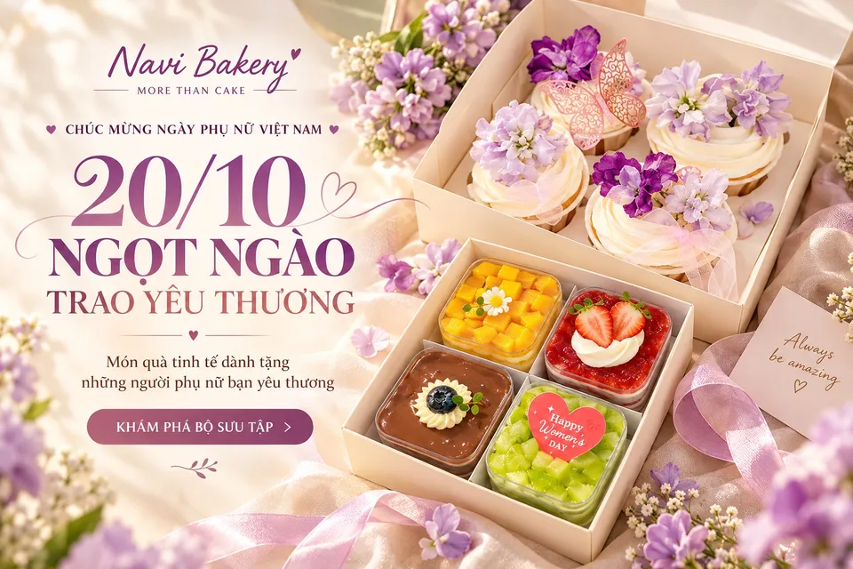 Bánh 20/10, món quà ngọt cho người phụ nữ bạn thương